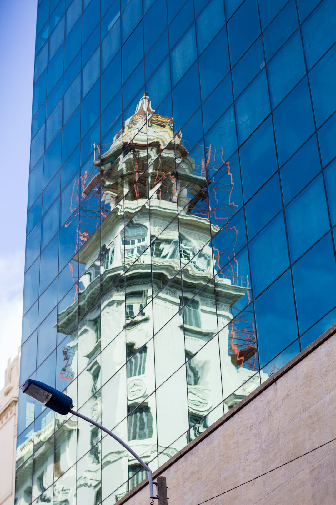 Historic colonial building facade in Uruguay