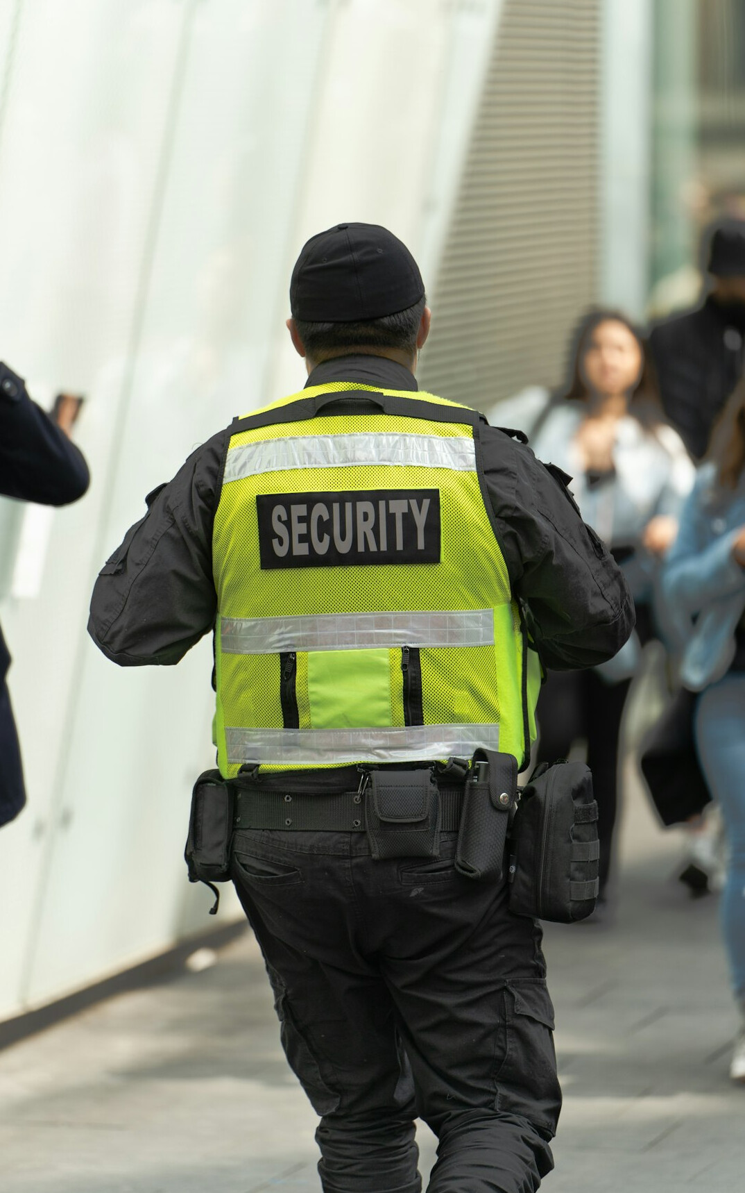 store security guard running